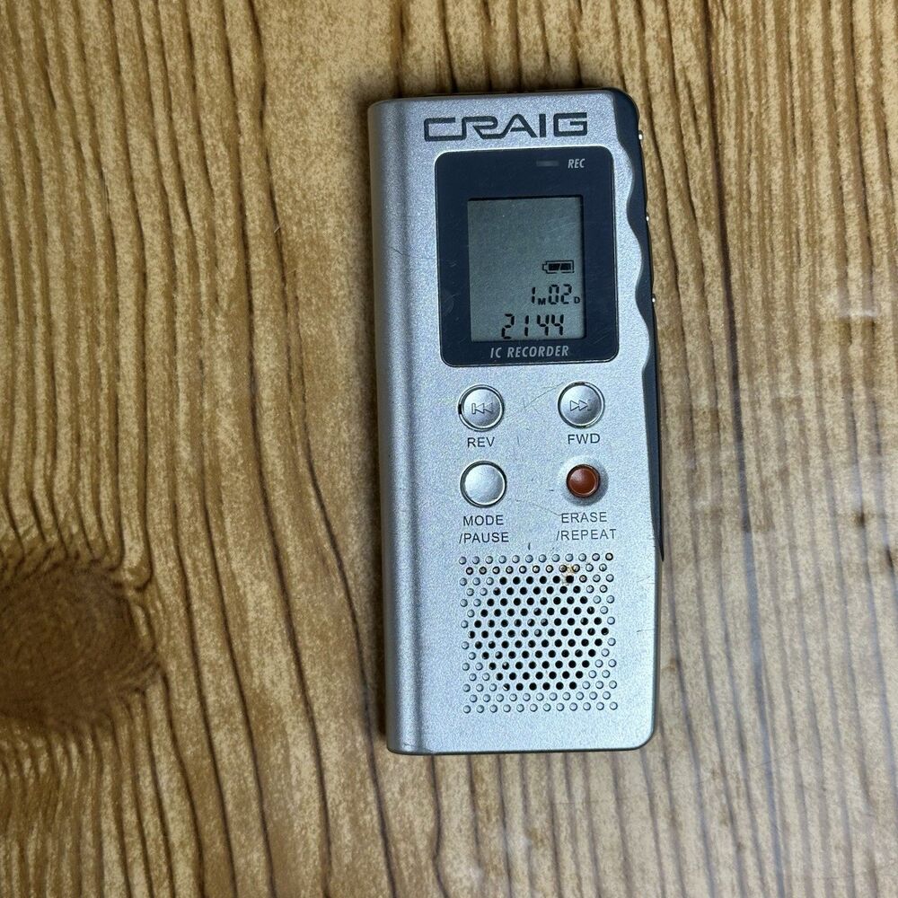 Craig CR8000 Digital Voice Recorder IC Recorder Handheld Tested Working